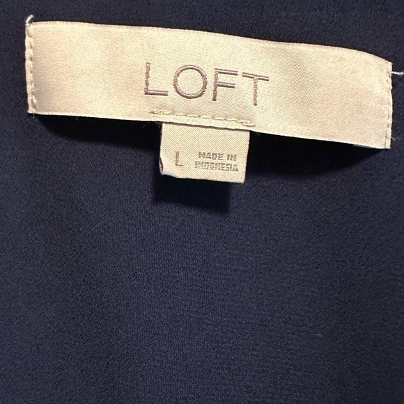 LOFT - Floral Asymmetrical Sleeveless Dress (Size L) - Picture 8 of 12